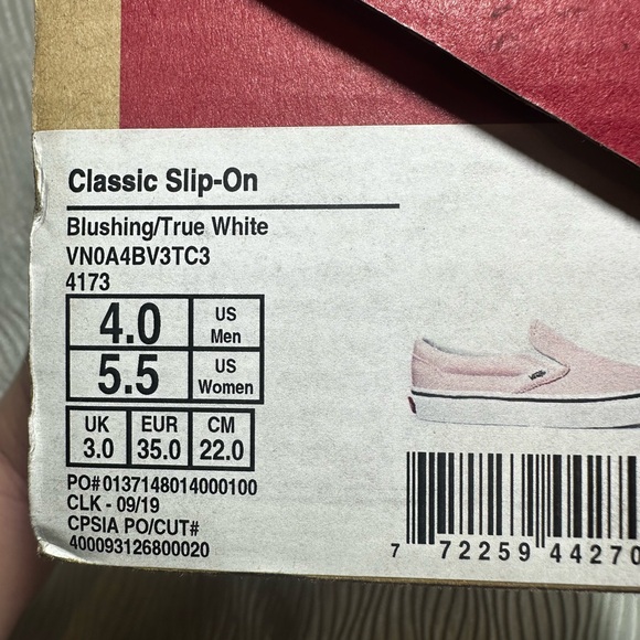 New Van Classic Women’s Slip on Shoes Size 5.5 - Picture 8 of 8